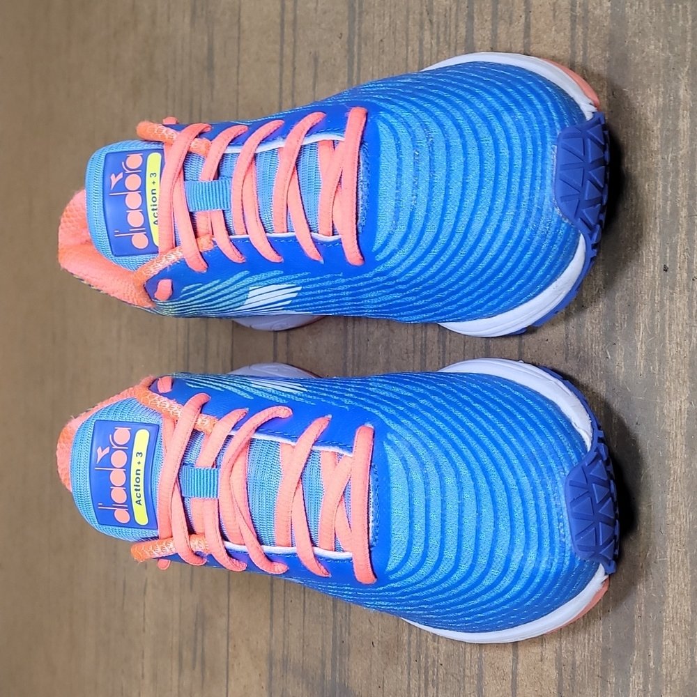 diadora Action+3 Women's Running Shoes Blue Green - Picture 3 of 9